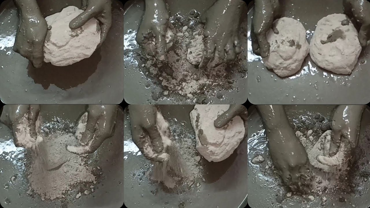 Pure Cement Crumbling on Paste & Paste Mixing ASMR #427