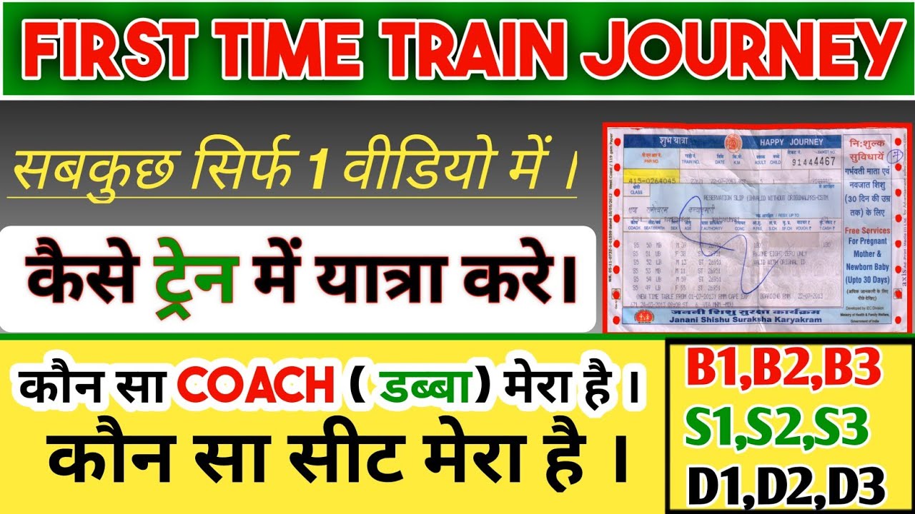 first time train me travel kaise kare / how to travel train first time in hindi/ train me safar kare