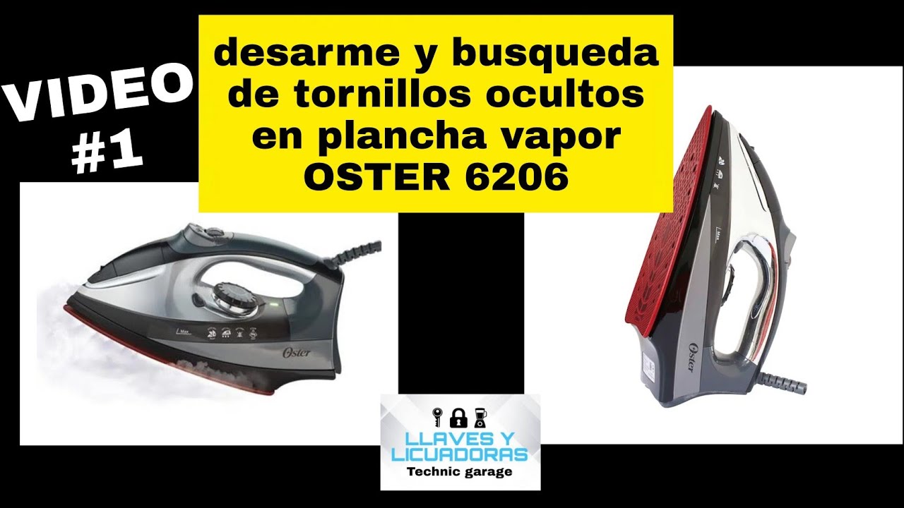 Como desarmar y encontrar tornillos ocultos, en plancha a vapor OSTER 6206