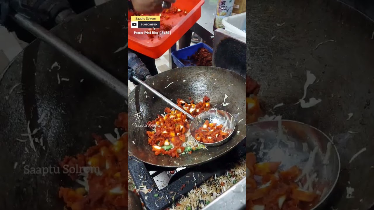 📢 Rs. 80🔥Paneer Fried Rice🧈🍚♨️Rama street, Nungambakkam #paneer #friedrice #budget #fastfood #shorts