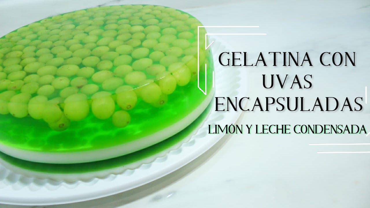 GELATINA DE UVAS ENCAPSULADAS SABOR LIMÓN Y LECHE CONDENSADA
