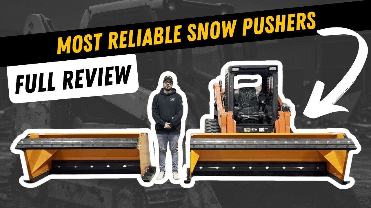 Skid Steer Snow Pusher Demo | Berlon Low Profile Snow Pusher &ndash; Best Snow Removal Attachment