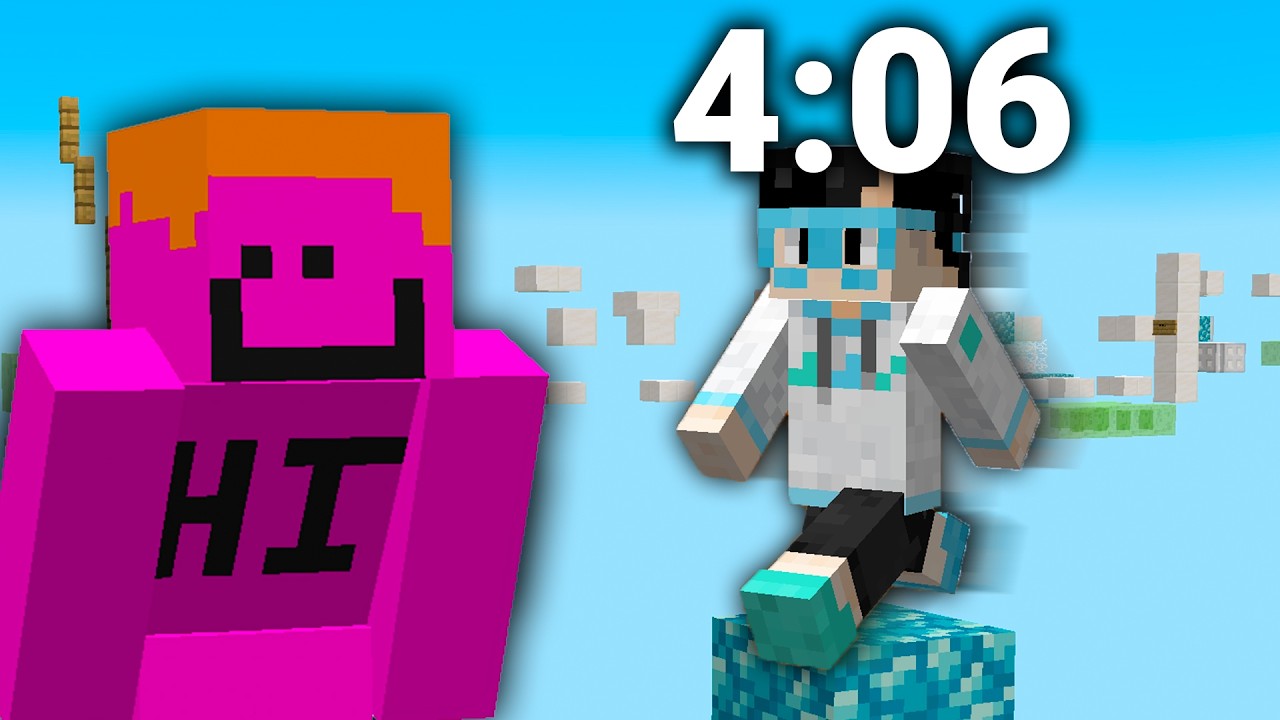I Beat 10 Year Old Camman18's Parkour Map in 4:06