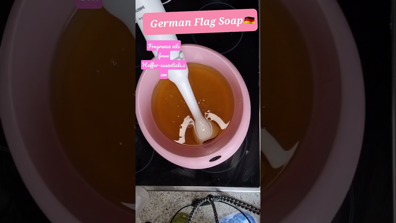 Making German Flag Soap