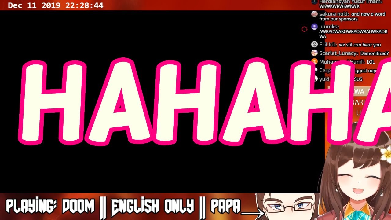 Hana Macchia keeps laughing for 2 minutes.