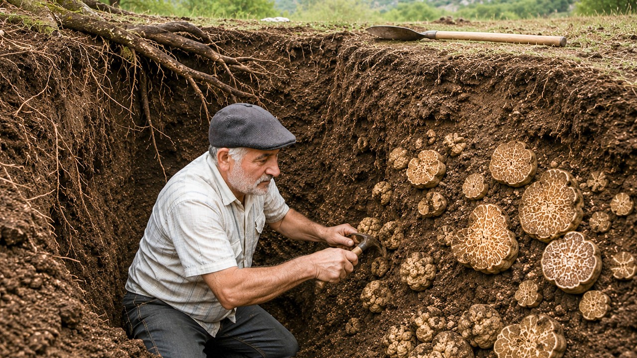 Dad Finds World's Most Expensive Truffle While His Wife Is Flying in Dangerous Mountains