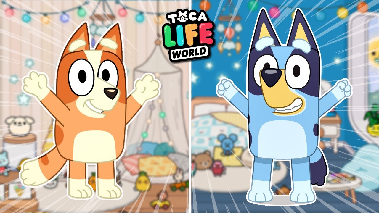 QUARTO DA BLUEY vs QUARTO DA BINGO (Toca Boca World) #LuliRarity