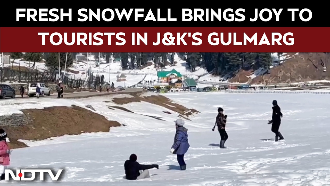 Jammu & Kashmir News | Fresh Snowfall Brings Joy To Tourists In Gulmarg