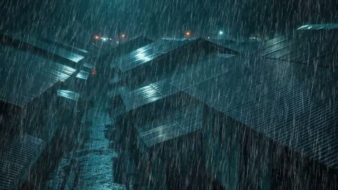 No Ads Rain Sounds for Sleeping – Dark Tin Roof Rain to Calm Anxiety and Sleep Deep