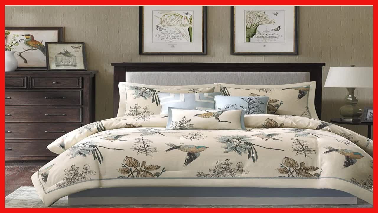 Madison Park Quincy Cozy Comforter Nature Scenery Design - All Season Bedding, Matching Bed Skirt