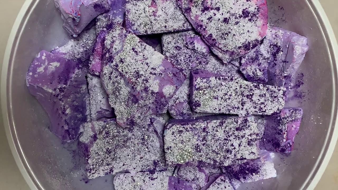Different Shades of Purple Dyed Chalk || Soft Buttery Ader || ASMR || Sleep Aid