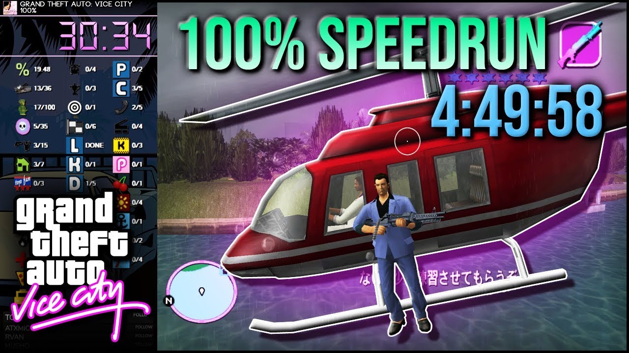 GTA Vice City 100% Speedrun - 