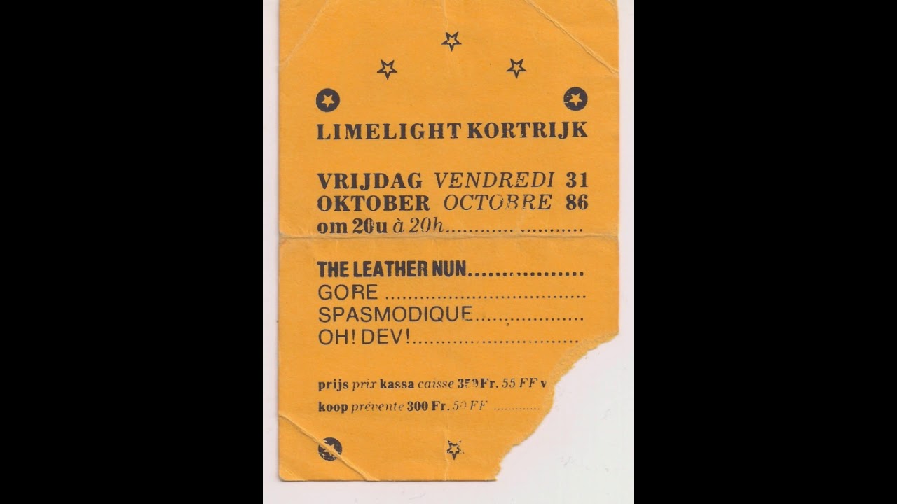 The Leather Nun (Swe) Live @ Limelight, Kortrijk BE 31st October 1986  (Restored & Mastered)