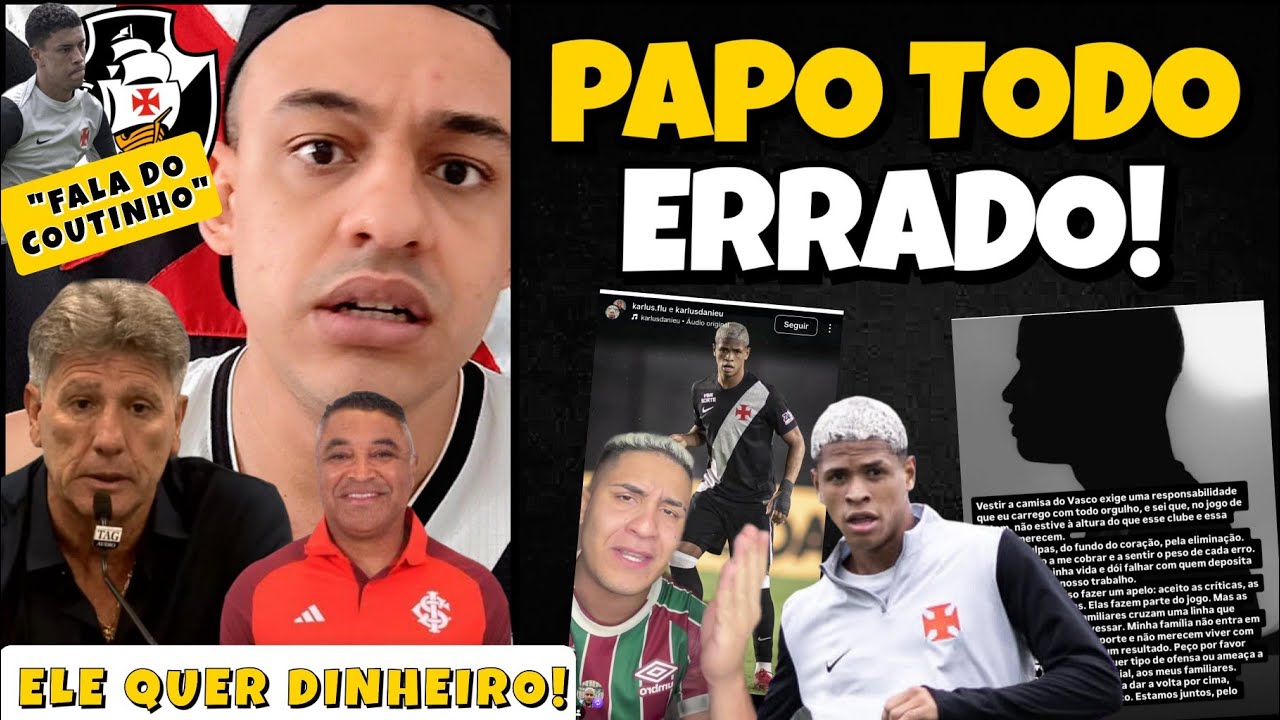 VOCÊ, VASCAÍNO! VAI ENTRAR NA PILHA DO FLUC? BARROS DIZ QUE FOI AMEAÇADO | RENATO GAÚCHO RECUSOU 