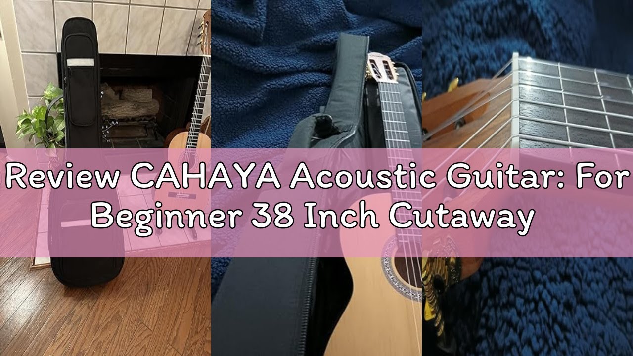 Review CAHAYA Acoustic Guitar: For Beginner 38 Inch Cutaway All Wood Guitar Starter Kit for Kids Tee