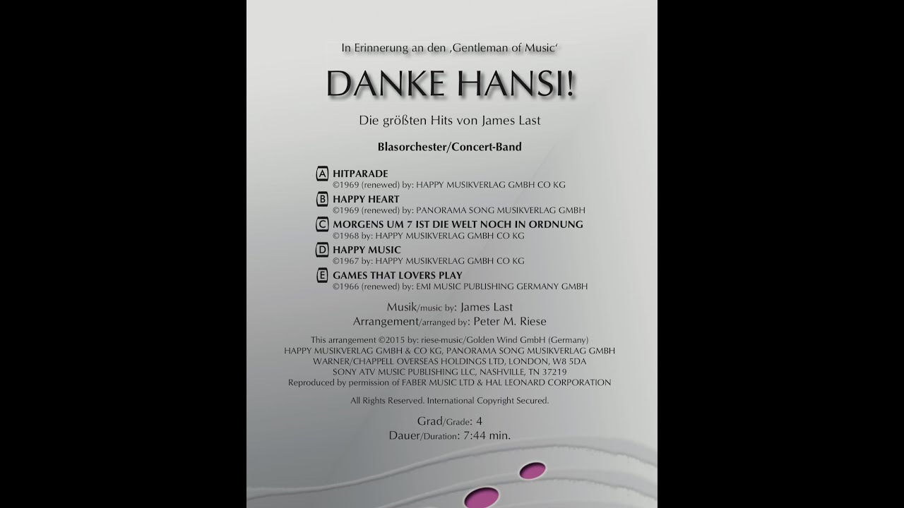 DANKE HANSI! (Blasorchester)