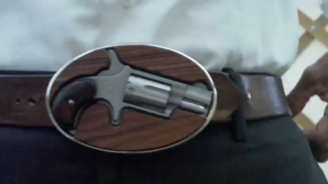 NAA Mini Revolver Belt Buckle with Speed Loader