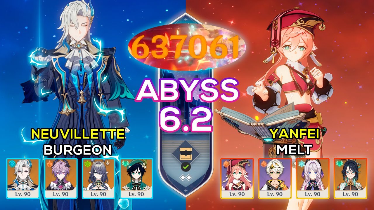 [NEW] C0 Neuvillette Burgeon & C6 Yanfei Melt | Spiral Abyss 6.2 | Genshin Impact