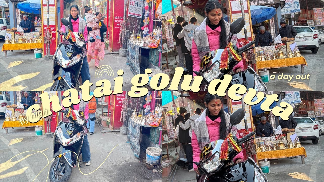 सबसे पहले गाड़ी लेकर चितई मंदिर गई 🛕✨🙏 #almora #tranding #scooty