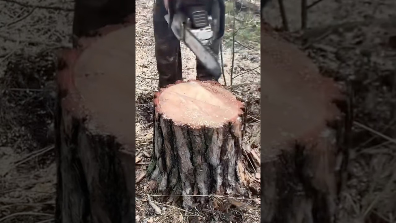 Genius Tree Stump Trick! 😲 (@lisoryb24)