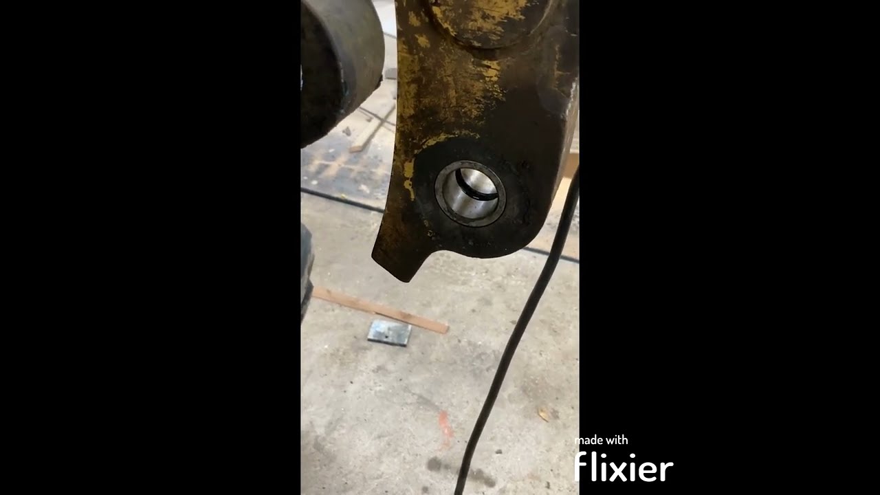 Quick and easy excavator skid steer pin wear bushing  (or bearing) removal.  How to remove bushings.
