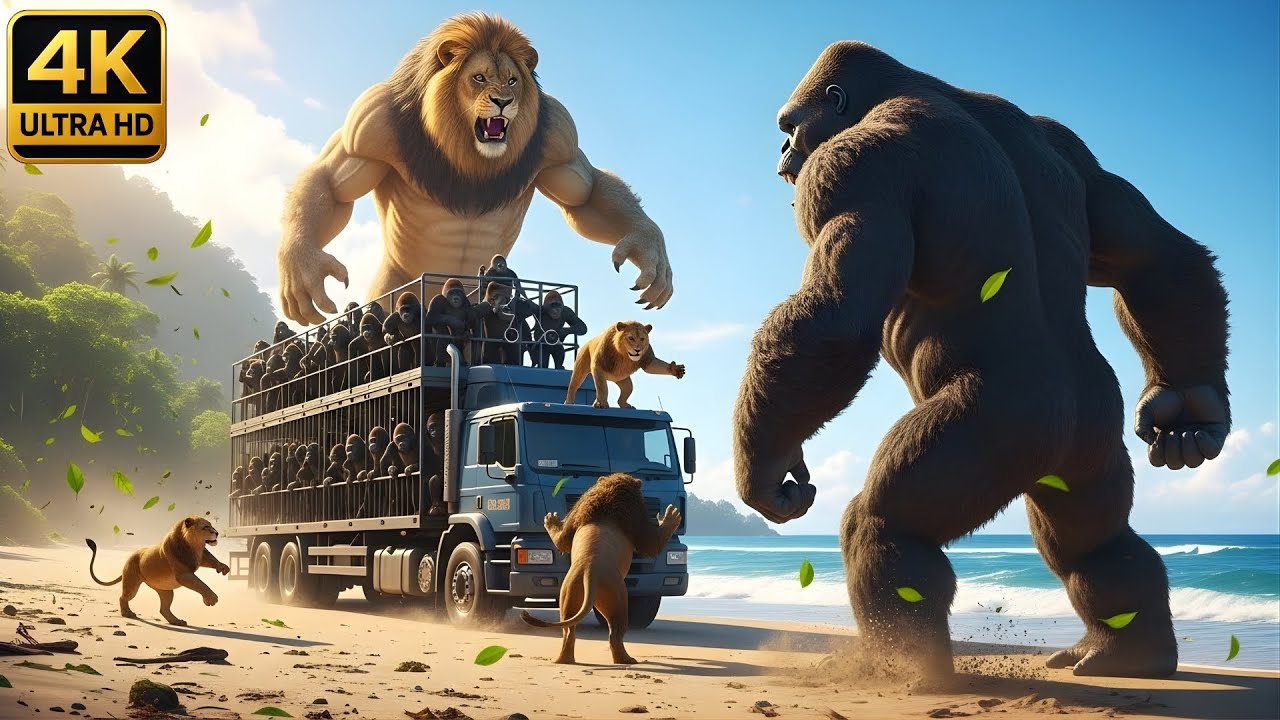 KONG vs MONSTER LION – The Gorilla Rescue Showdown | Kong Rescue