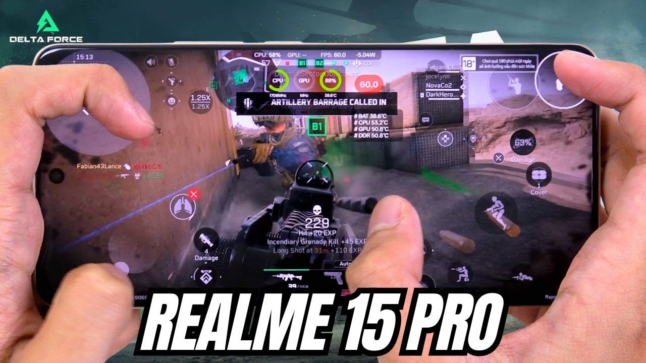 Realme 15 Pro test game Delta Force | Snapdragon 7 Gen 4
