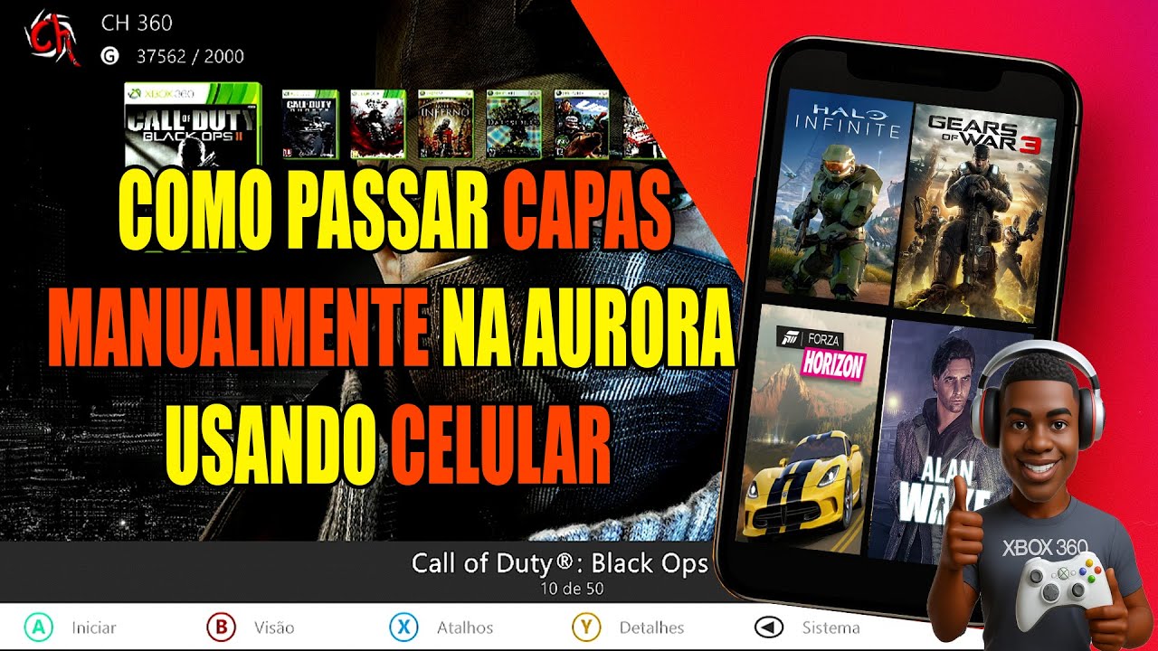 COMO PASSAR CAPAS MANUALMENTE NA AURORA USANDO CELULAR - XBOX 360 RGH/JTAG
