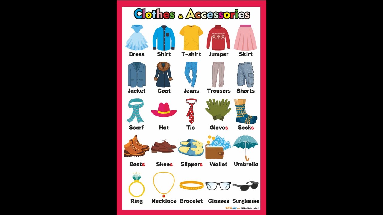 İngilizce Elbiseler - Learn English Vocabulary - Clothes