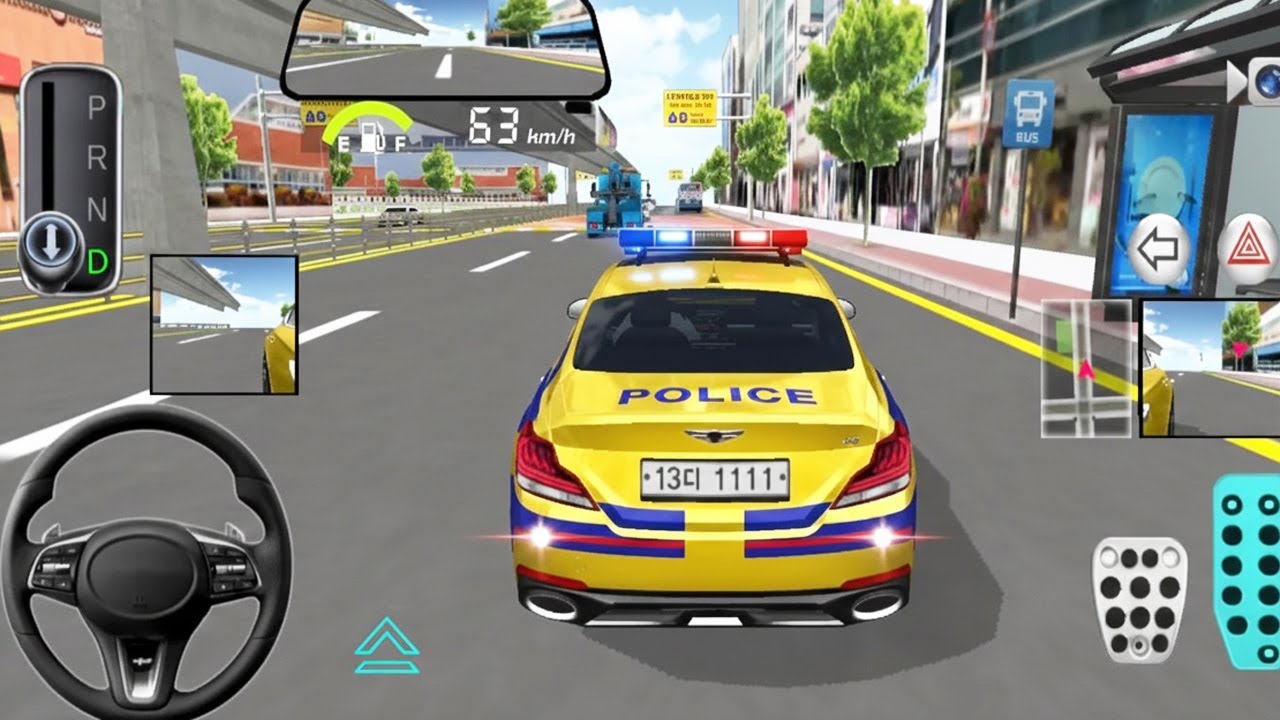 I Drive Police Golden Mercedes G63 Parking City - Car Simulator Game - 3D Driving Class 2026