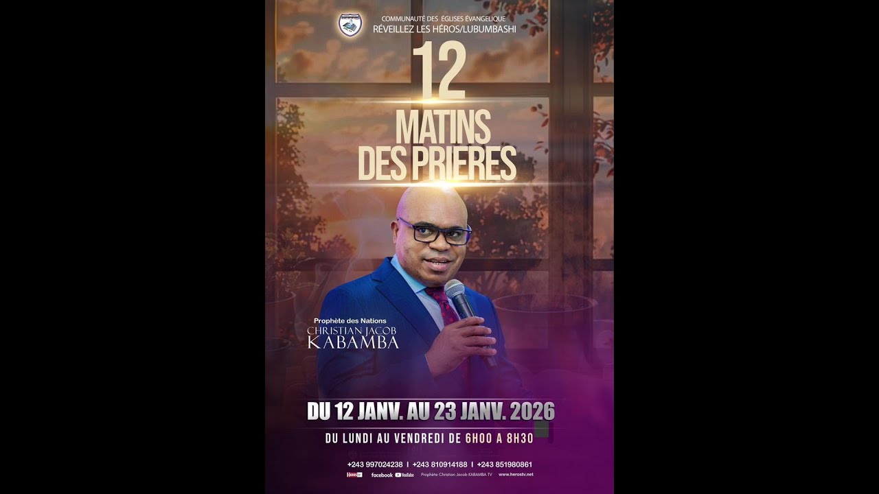 MATINEE DE POSSEDE LE MOIS D'AOUT: MARDI 20/01/2026 AVEC LE PROPHETE CHRISTIAN JACOB KABAMBA