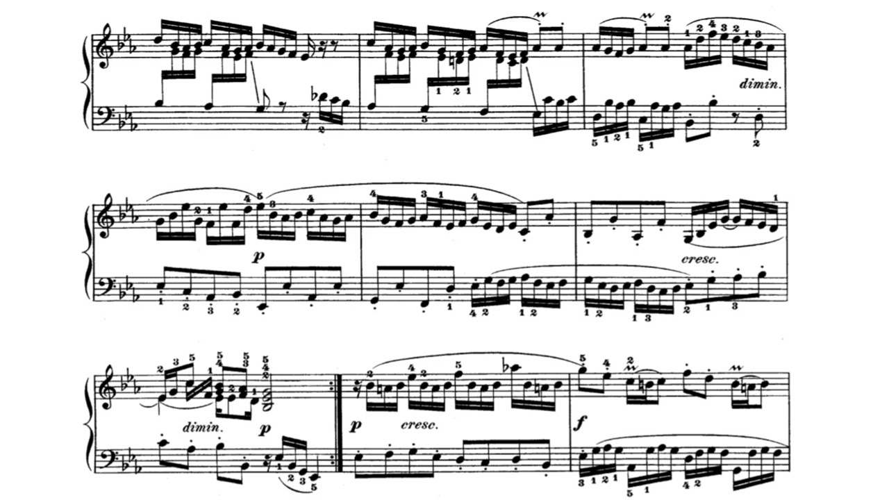J.S. Bach: Prelude No. 2 - BWV871 - Gould - [Audio+Score]
