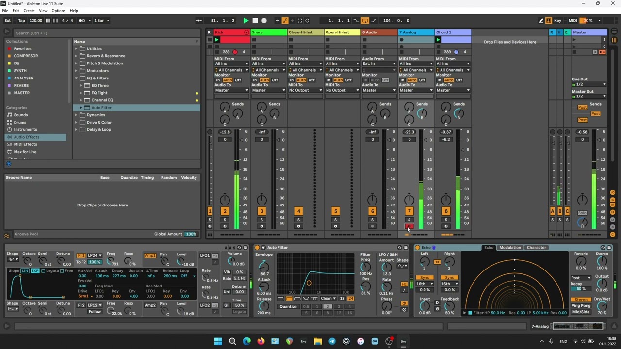 Dub techno//music production in Ableton Live 11