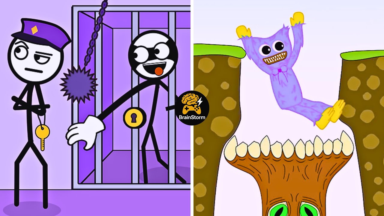 Hugy's Funny Animated Story Vs Thief Puzzle | Max Gameplay | BrainStorm Walkthrough EP-0548