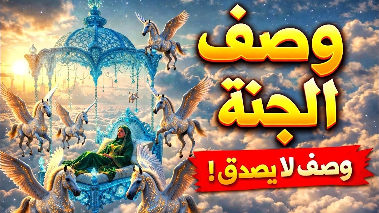 وصف الجنة راحة نفسية وهدوء وتأمل فيديو نوم عميق رحلة الي الجنة بالذكاء الاصطناعي 
