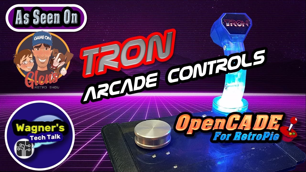 Build a TRON Arcade Controller & GRS Controls +MAME +RetroPie or PC: 3D-Printed TRON Panel!