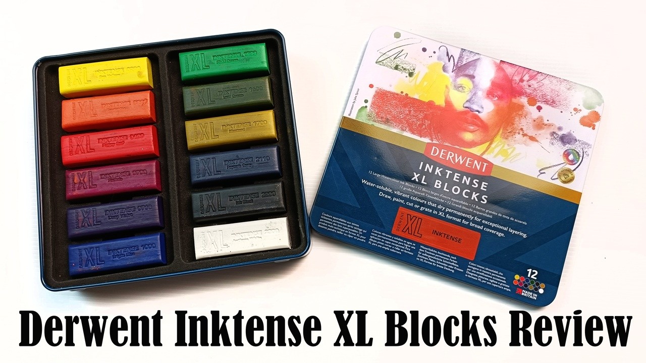 Finally Trying Derwent Inktense XL Blocks! Review and Art - Are They Even Useful?