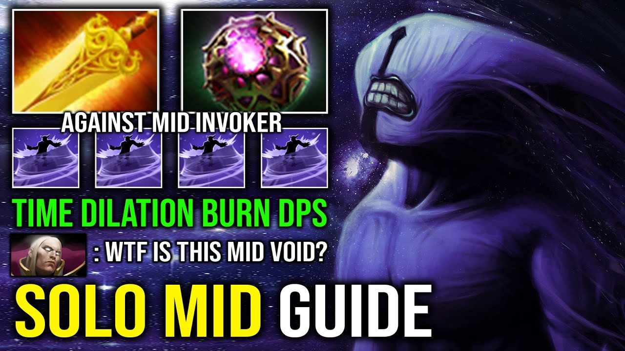 How to Solo Mid Void Against Invoker with Unlimited Burning Radiance Time Dilation DPS Dota 2