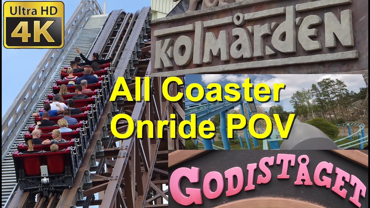 Kolmården all coaster Onride POV (4K) Kolmarden Alle Achterbahnen onride - Wildfire Delfinexpressen