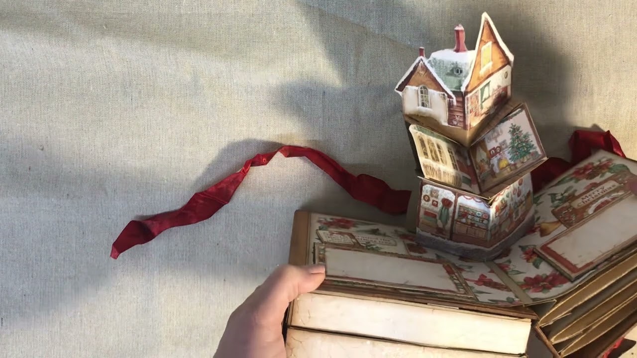 Tutorial Stamperia libro pop up Navidad