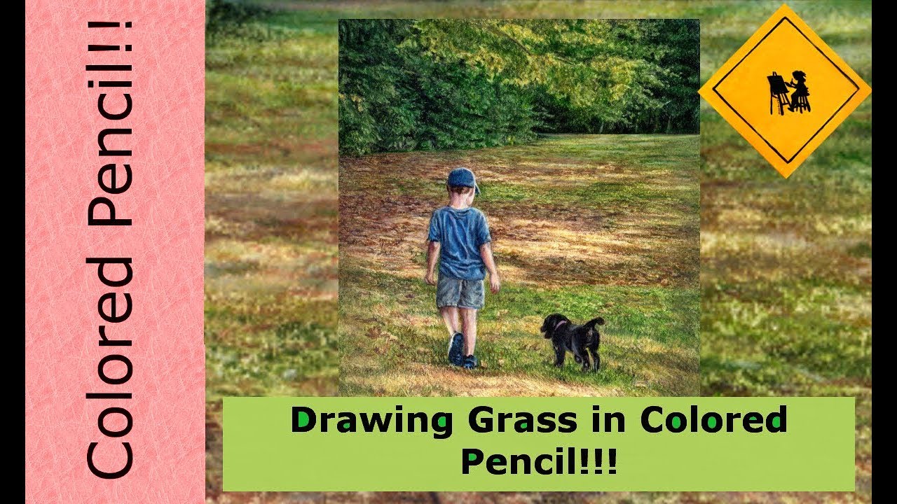 Drawing Sunlit Grass in Colored Pencil-Demo