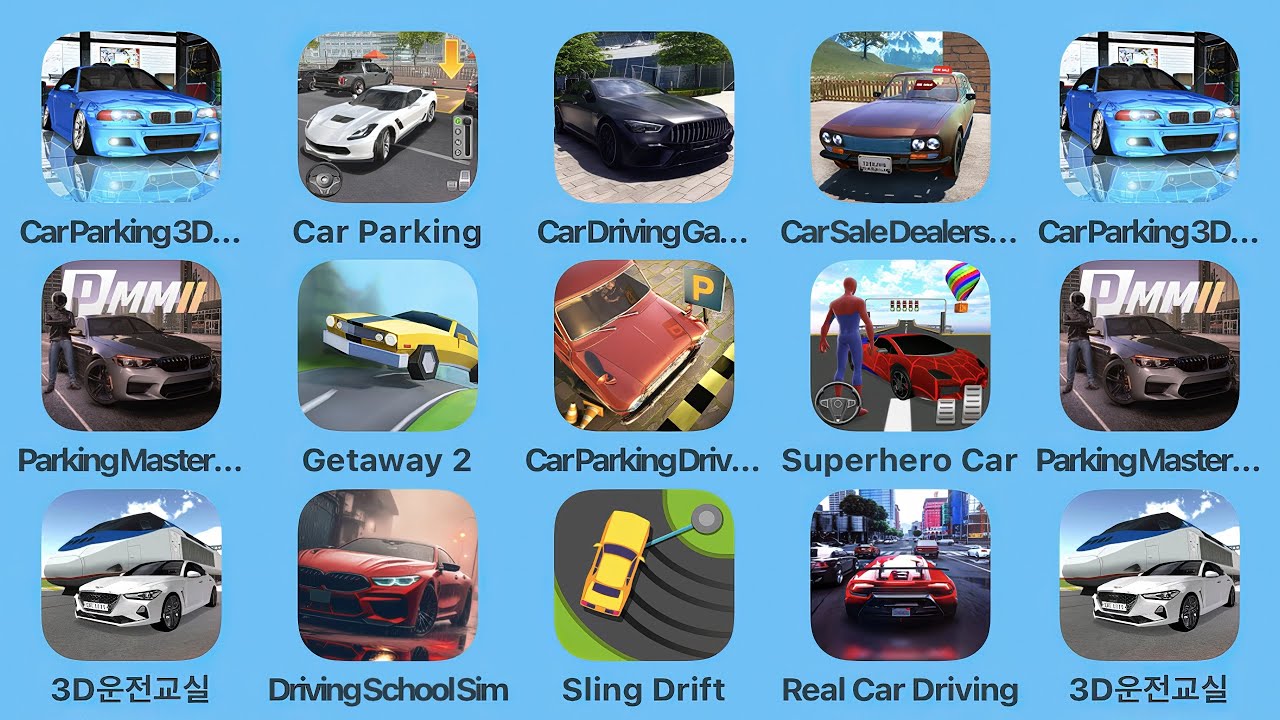 Car Parking 3D, Car Parking, Car Driving Game, Car For Sale, Parking Master Multiplayer 2, Getaway 2
