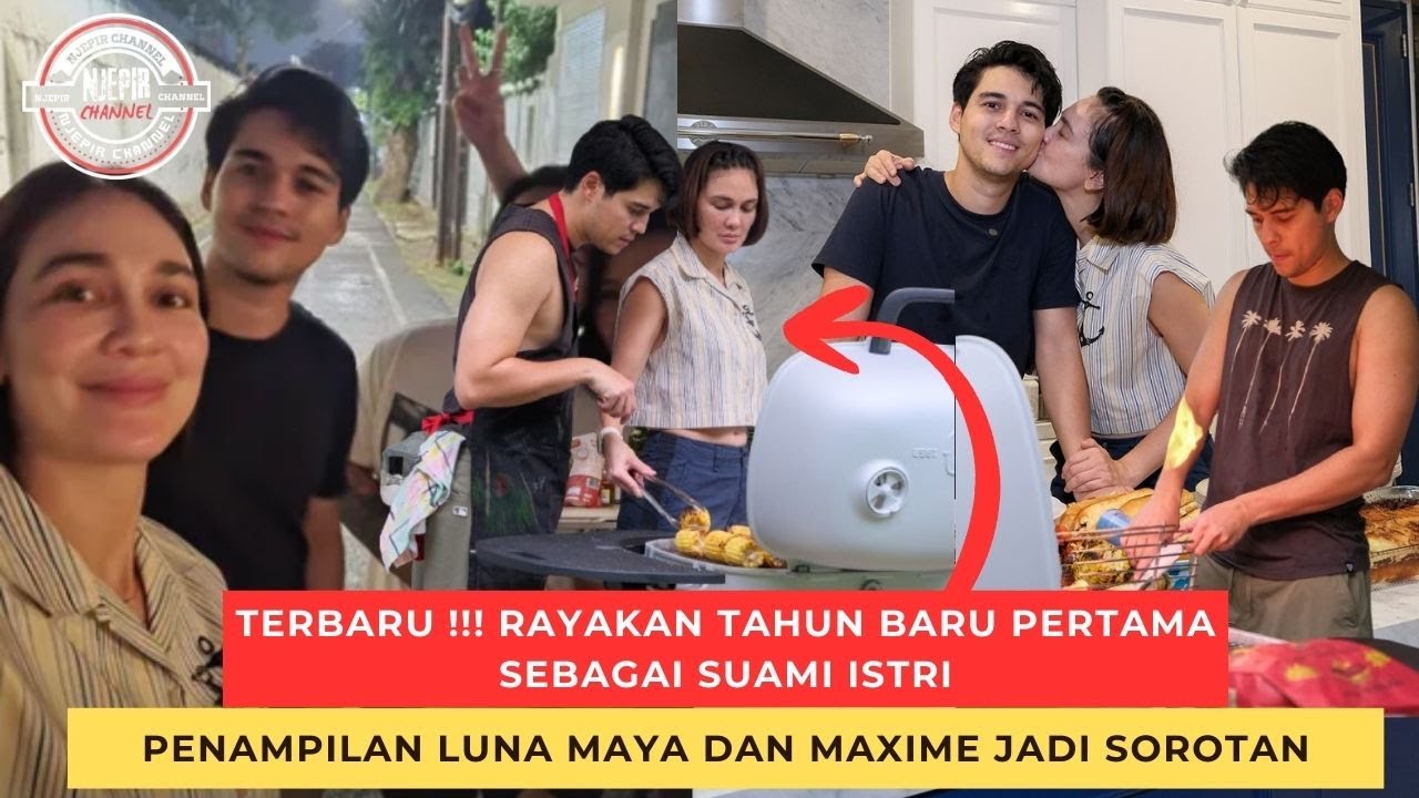 TERBARU !!! Rayakan Tahun Baru Pertama Sebagai Suami Istri, penampilan Luna Maya Dan Maxime Disorot