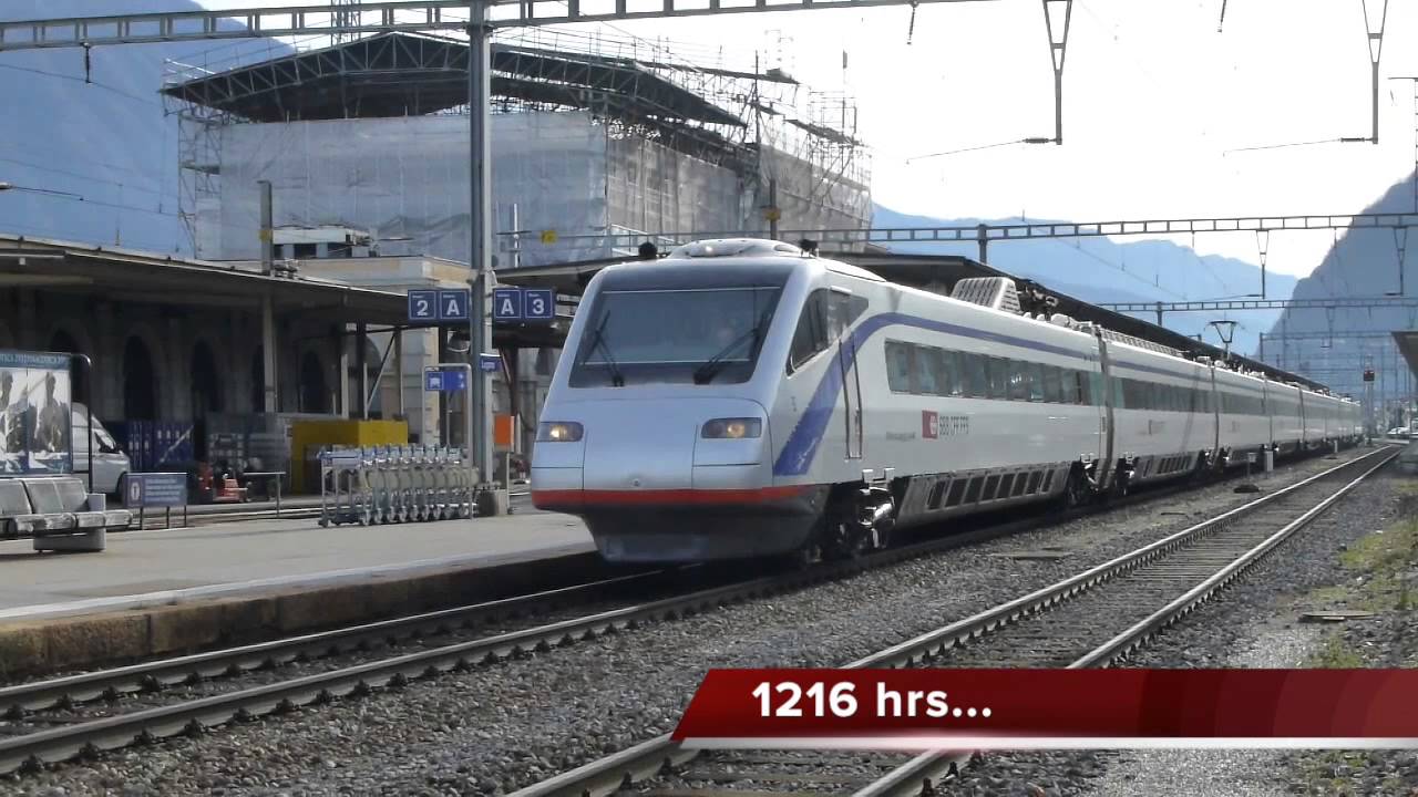Swiss Trains: Gotthard route, Lugano, Wed 01Jan14
