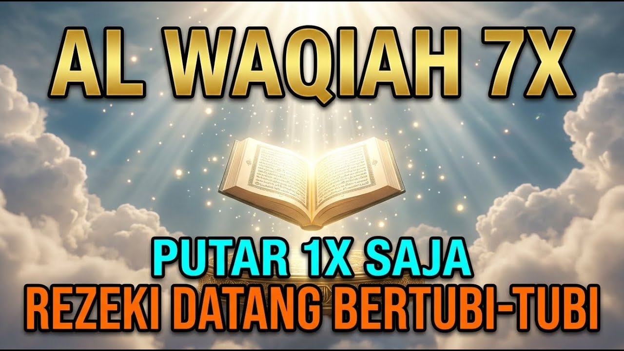 Al Waqiah 7X Sekali Putar Doa Pembuka Rezeki Penuh Keberkahan