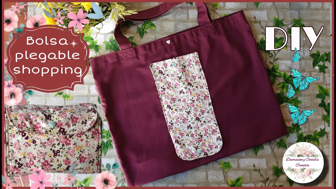BOLSA DE tela PLEGABLE PARA SHOPPING!!  SÚPER FÁCIL!!