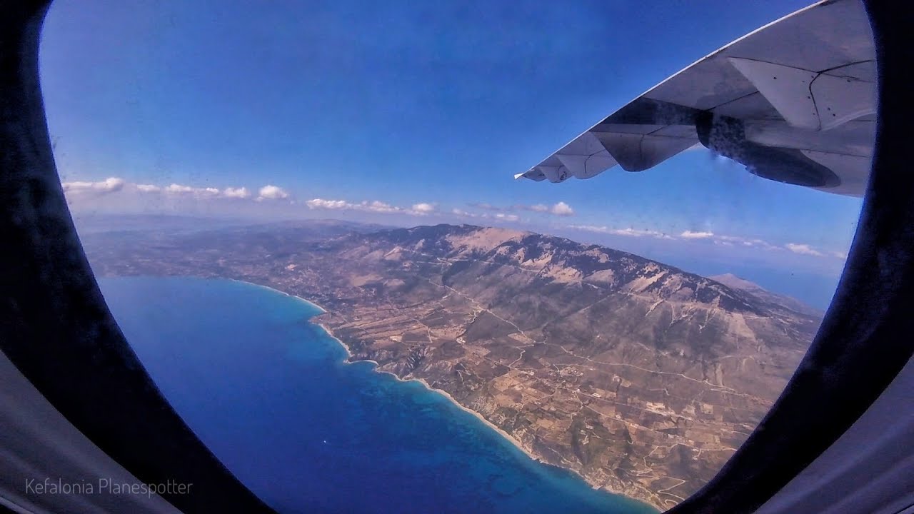 Sky Express ATR 42 | Scenic takeoff from Kefalonia (EFL) | GoPro/ Passenger View