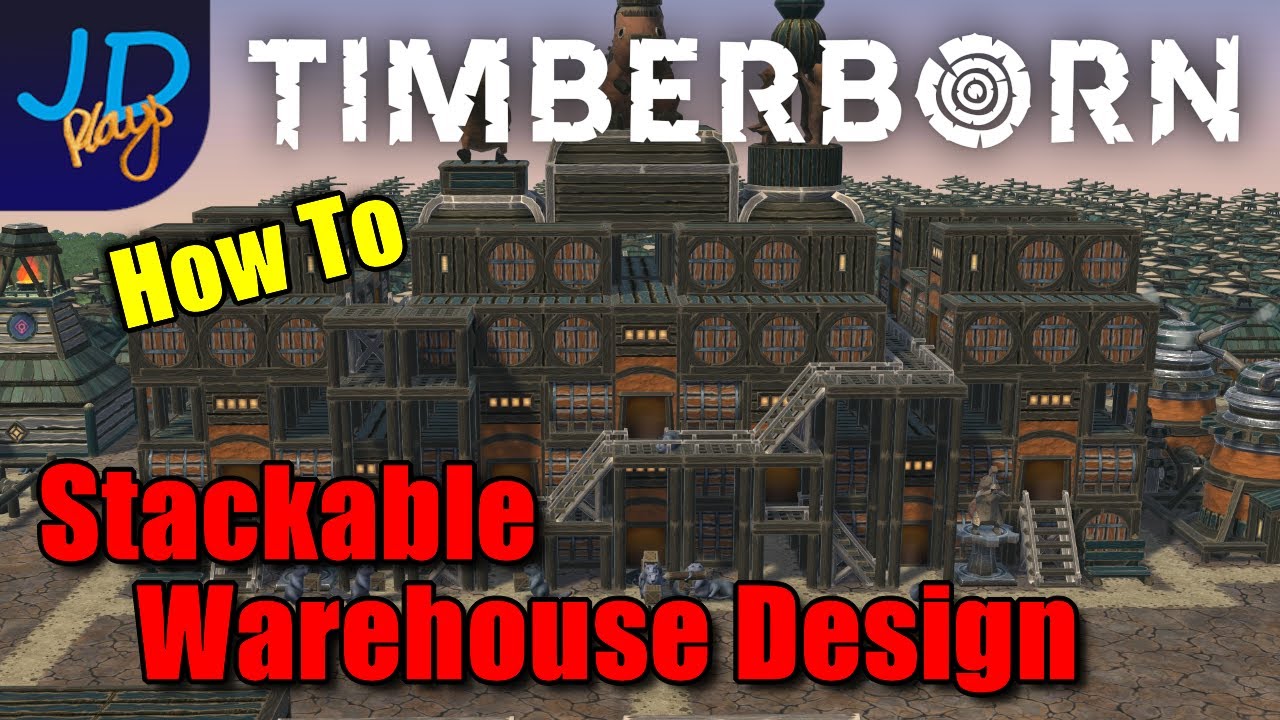 Mass Storage with Stackable Warehouse design 🌲 TimberBorn 🌲 Tutorial Guide How To Tips and Tricks