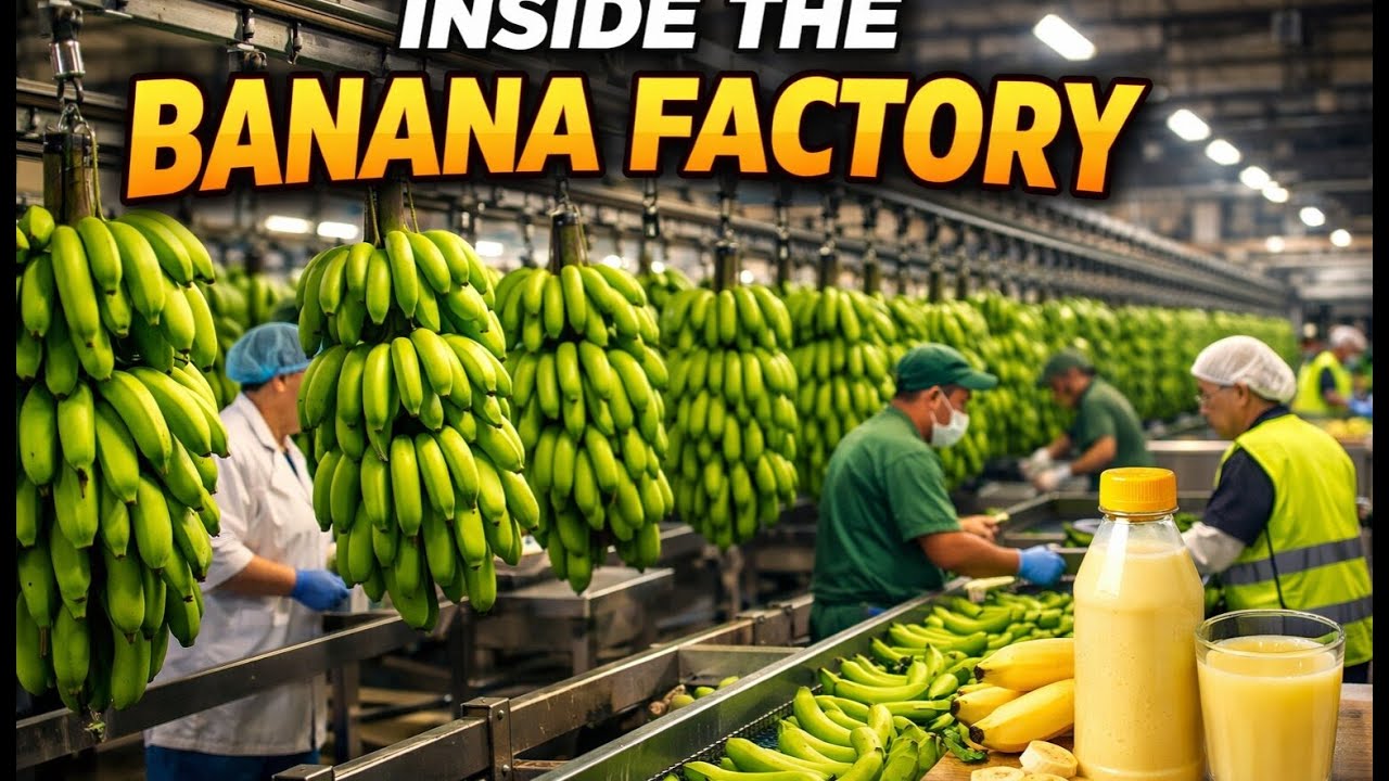 Inside the Banana Juice Factory : From Fresh Bananas to Bottled Juice (Full Process)