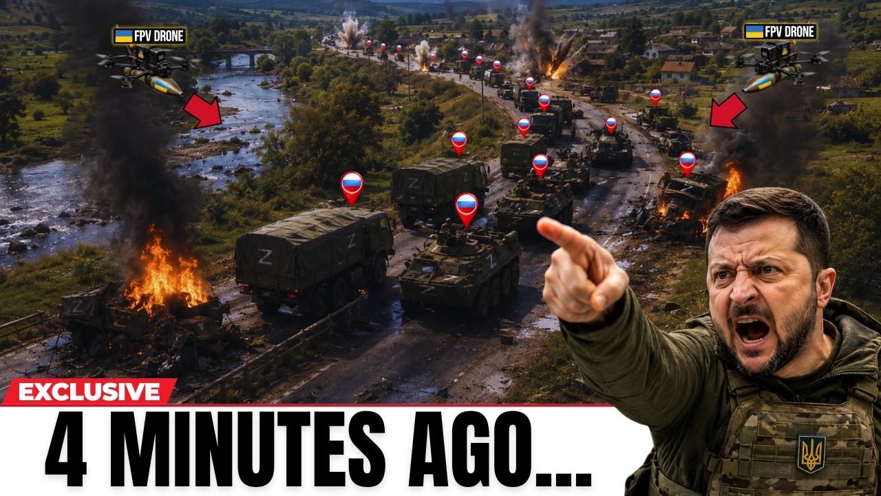 Russian Ammo & Fuel Convoy Enters Ukraine's Kill Zone - - Then THIS Happened!